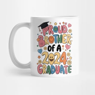 Proud Brother of a 2024 Graduate Senior Class Graduation Shirts for Family Party Mug